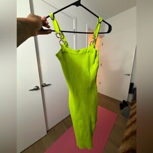 Vibrant Green Sleeveless Dress